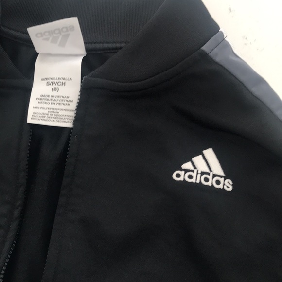 Adidas Zip Track Jacket Youth Small - Picture 2 of 5